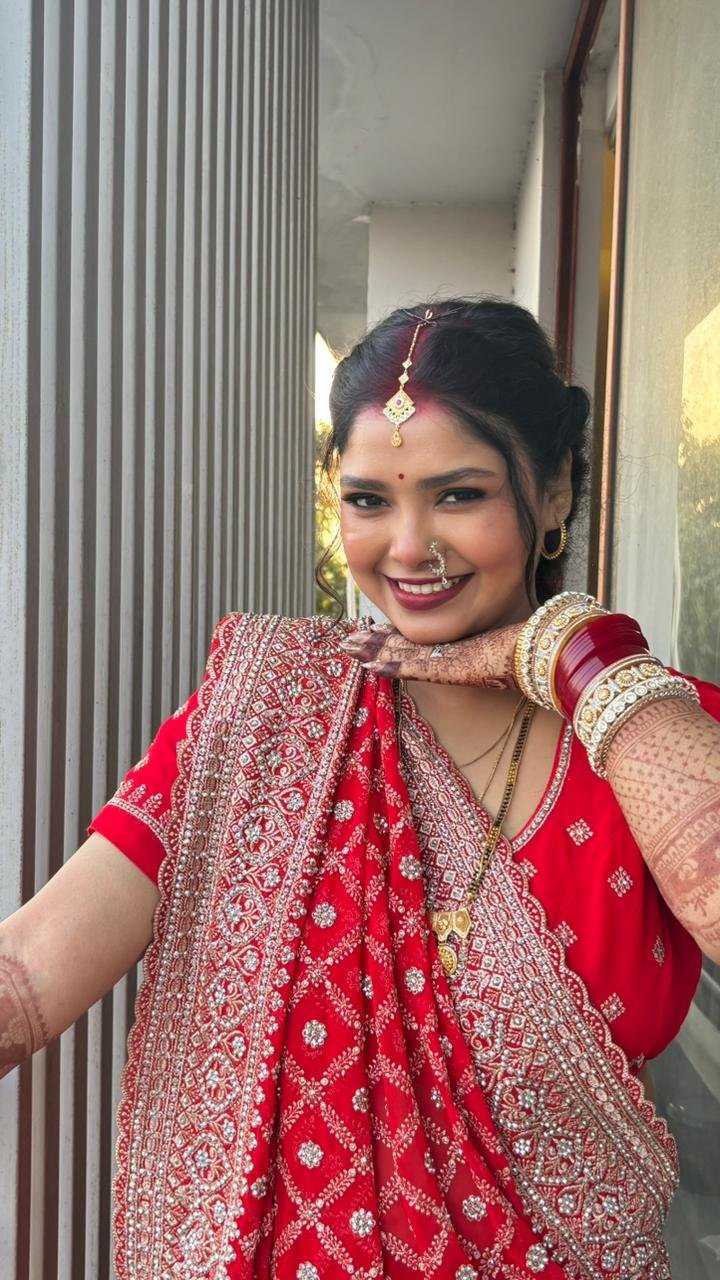 Bridal makeup and hairstyling by SB Makeovers, Prayagraj