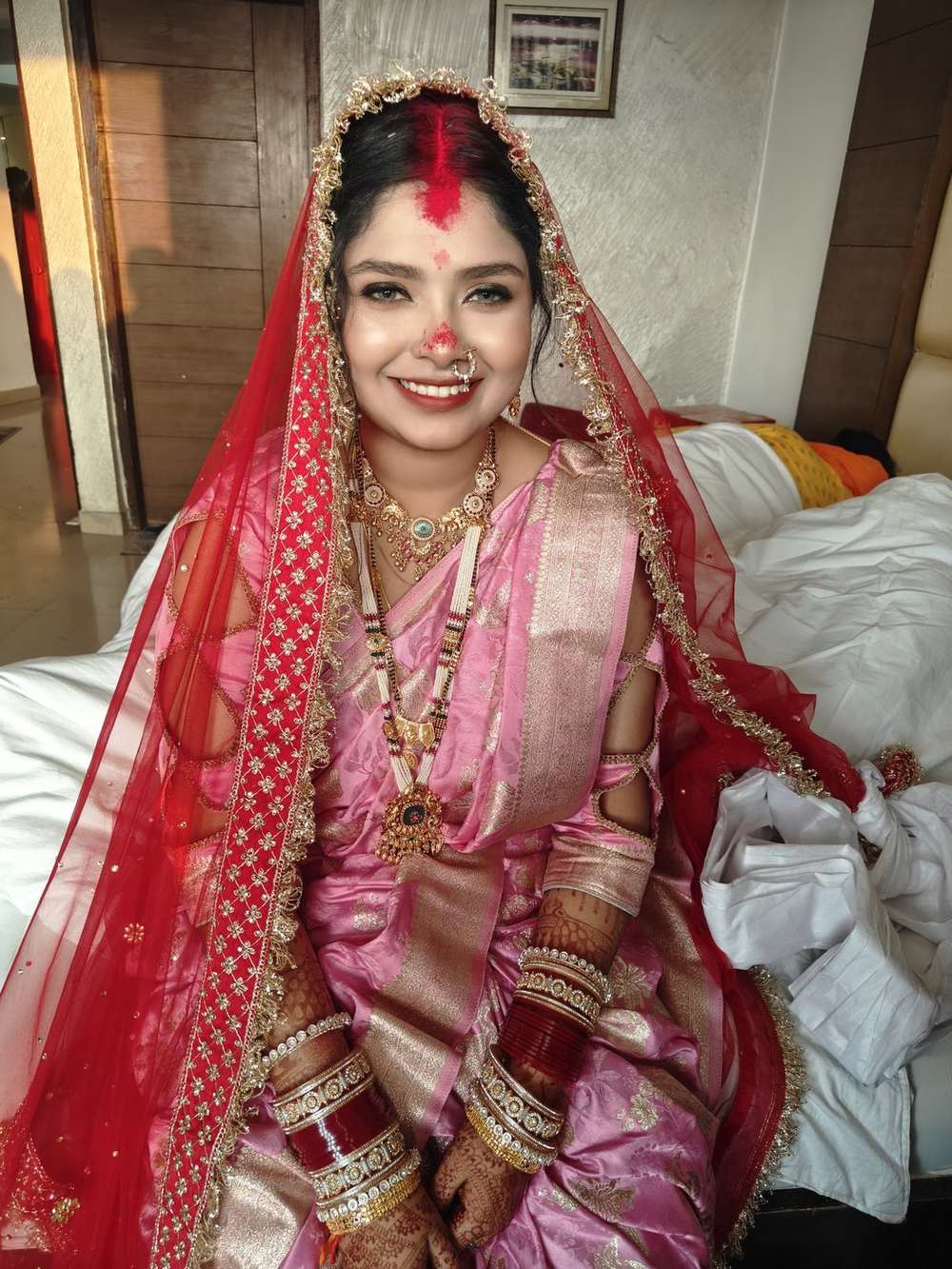 Bridal makeup and hairstyling by SB Makeovers, Prayagraj