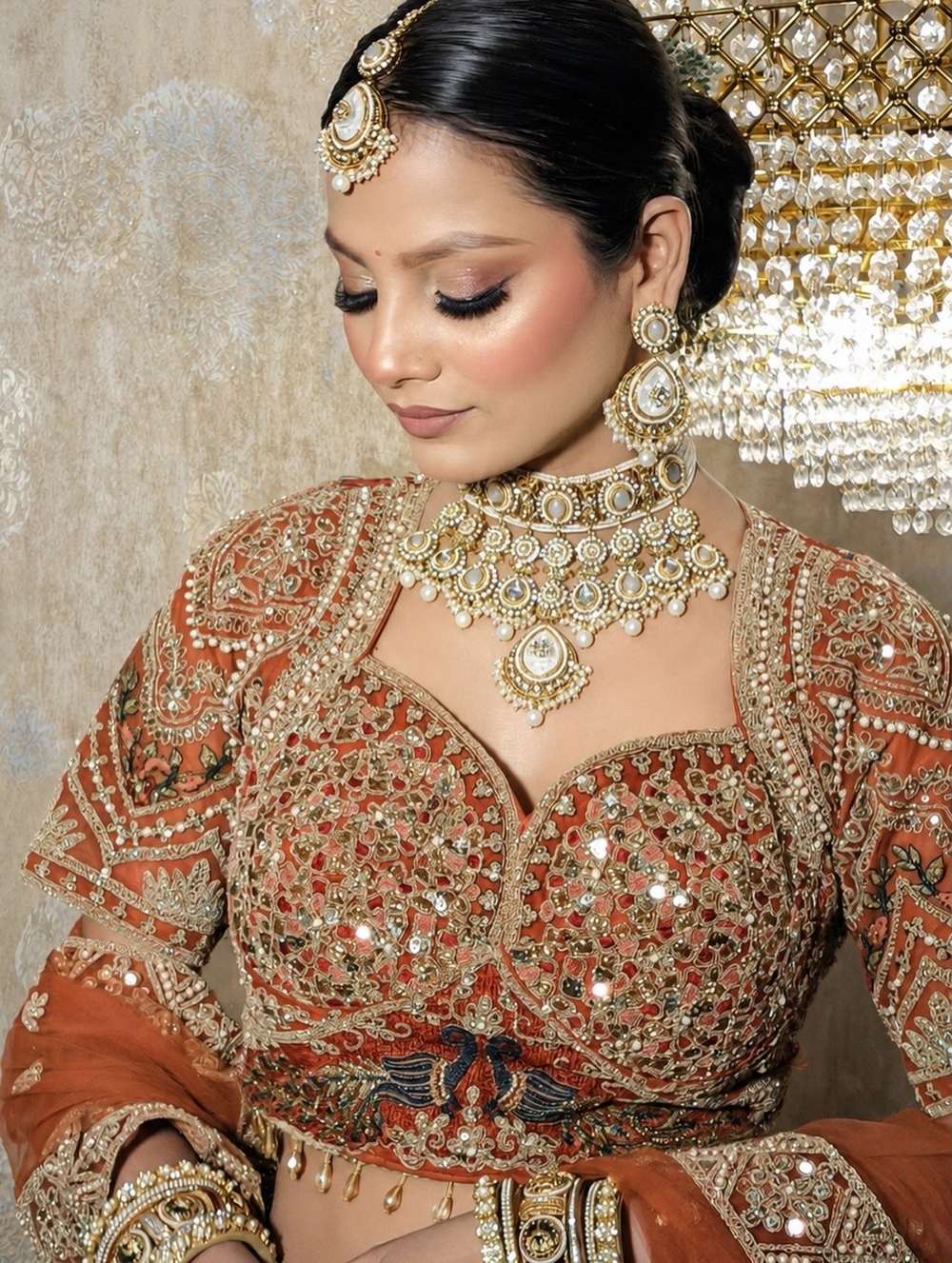 Bridal makeup and hairstyling by SB Makeovers, Prayagraj