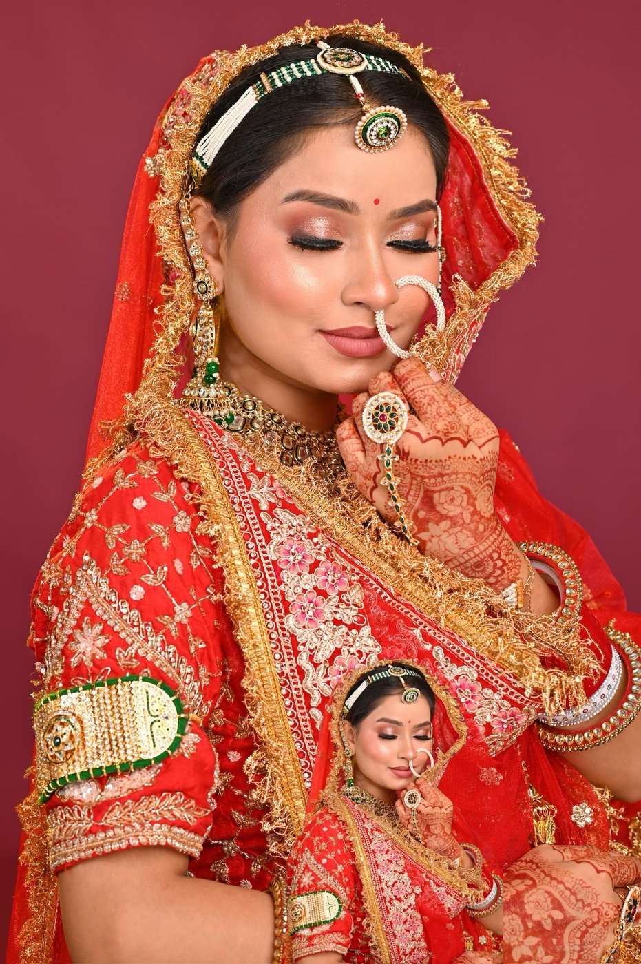 Bridal makeup and hairstyling by SB Makeovers, Prayagraj