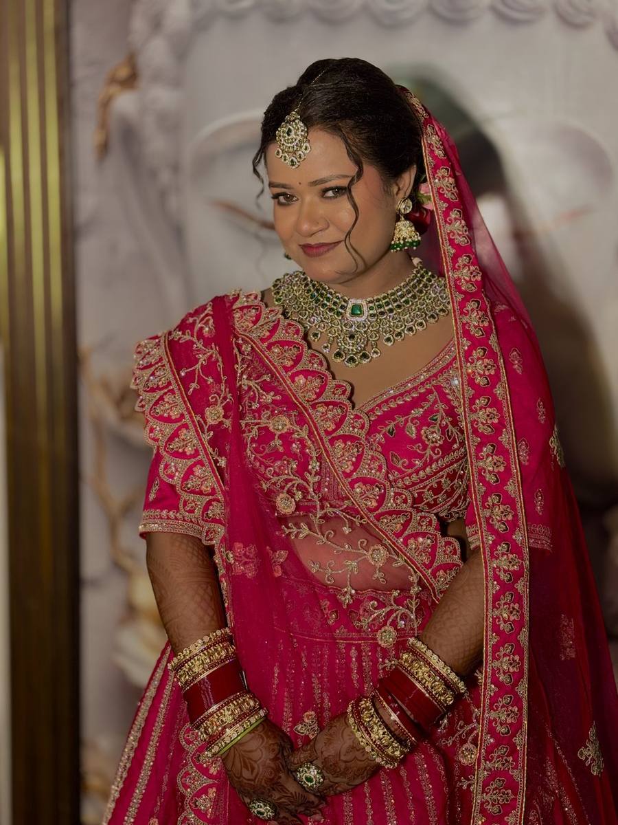 Bridal makeup and hairstyling by SB Makeovers, Prayagraj