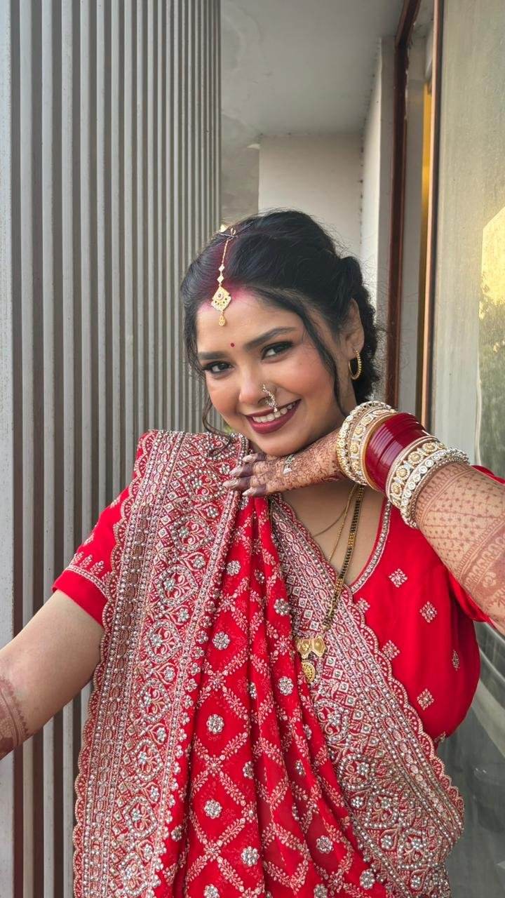 Bridal makeup and hairstyling by SB Makeovers, Prayagraj